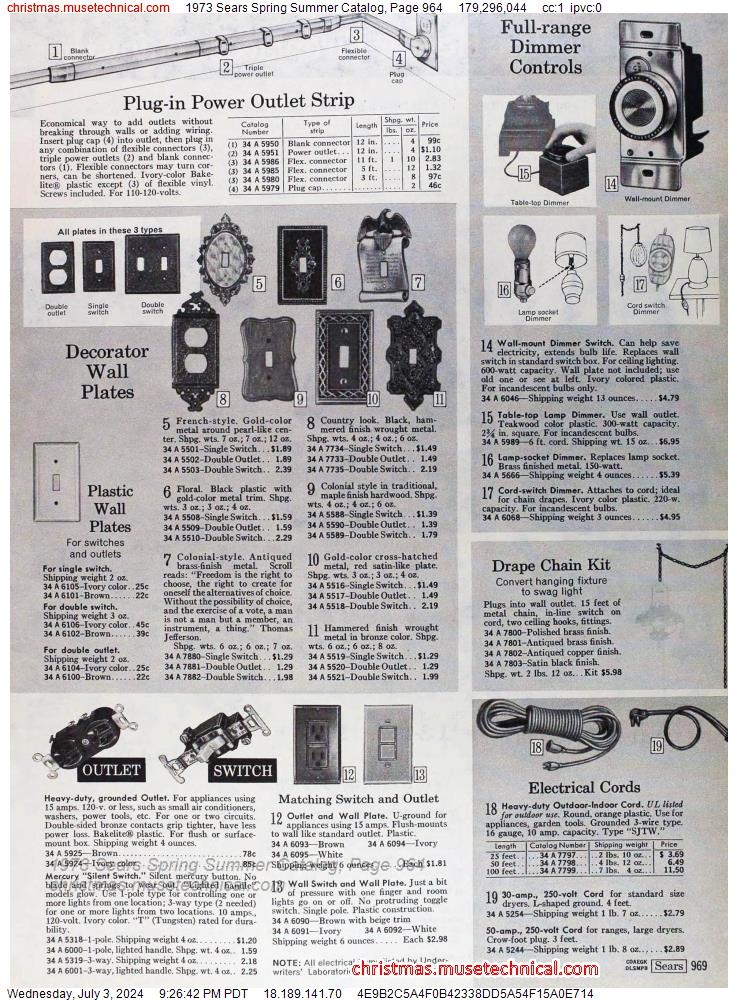 1973 Sears Spring Summer Catalog, Page 964