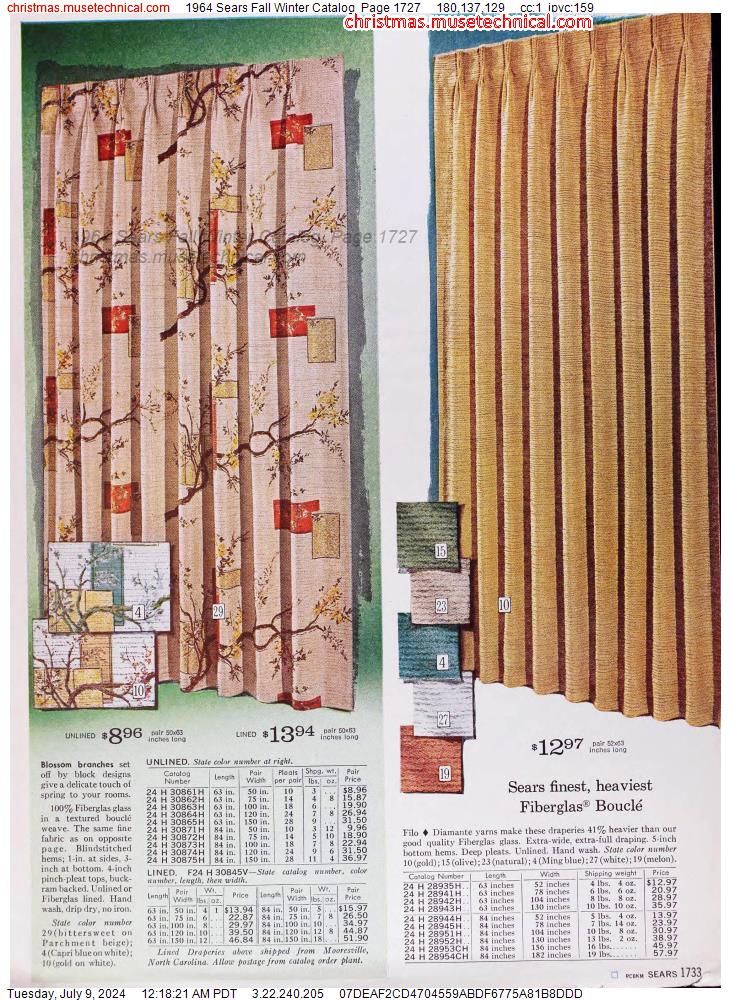 1964 Sears Fall Winter Catalog, Page 1727