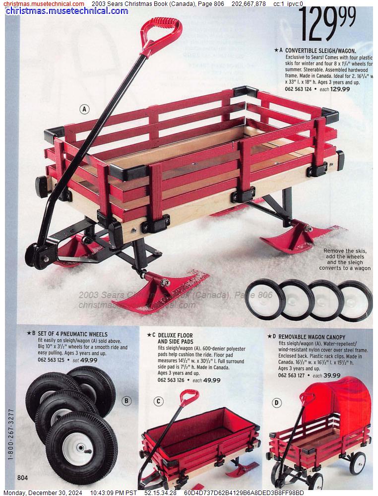 2003 Sears Christmas Book (Canada), Page 806