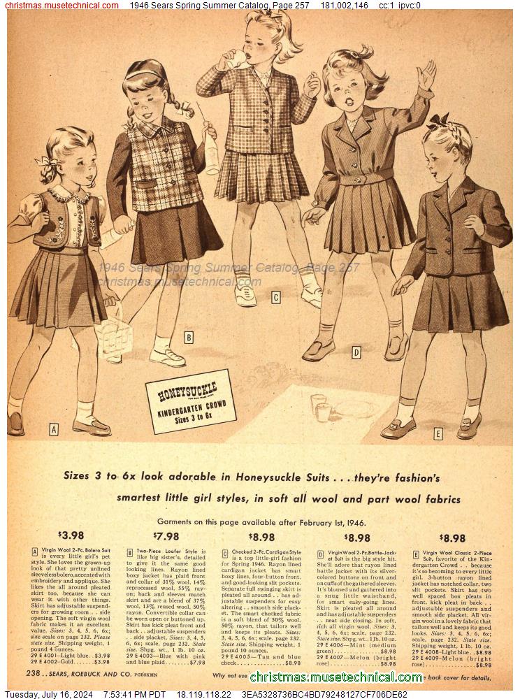 1946 Sears Spring Summer Catalog, Page 257