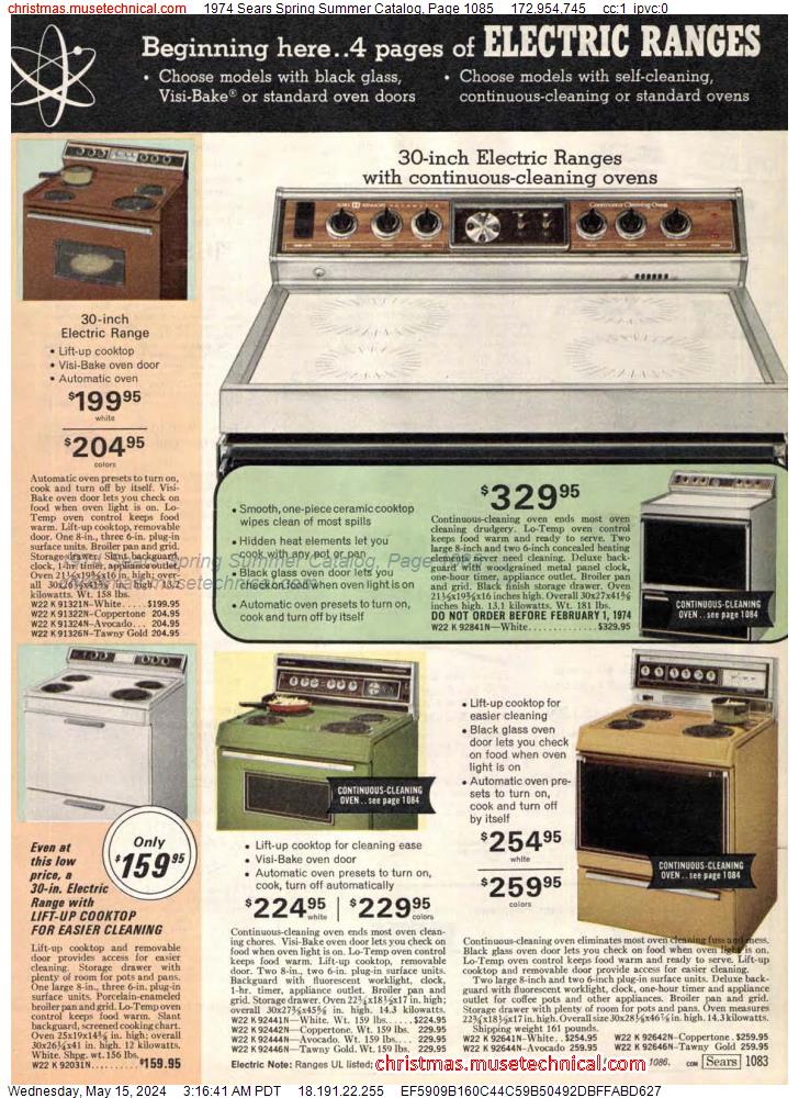 1974 Sears Spring Summer Catalog, Page 1085