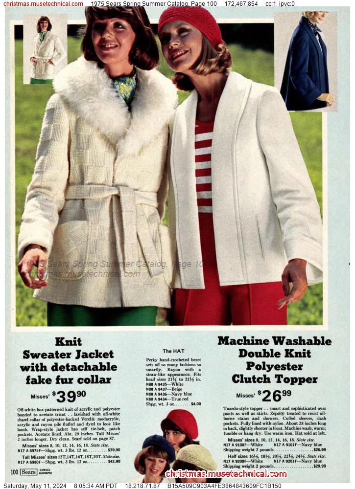 1975 Sears Spring Summer Catalog, Page 100
