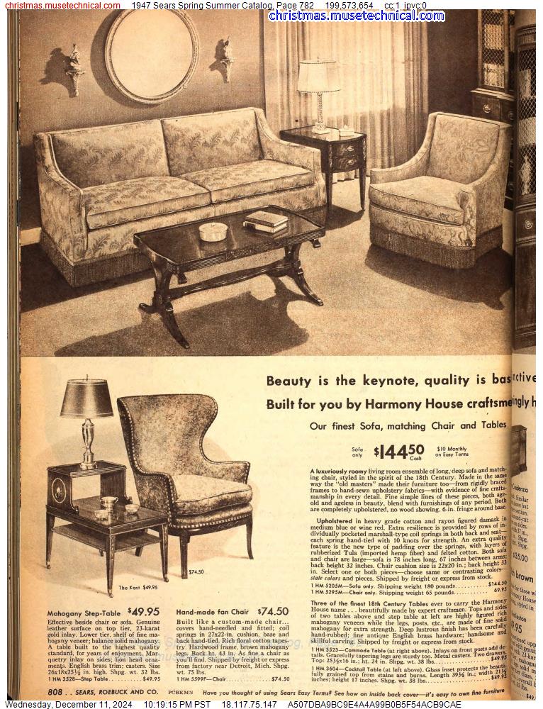 1947 Sears Spring Summer Catalog, Page 782