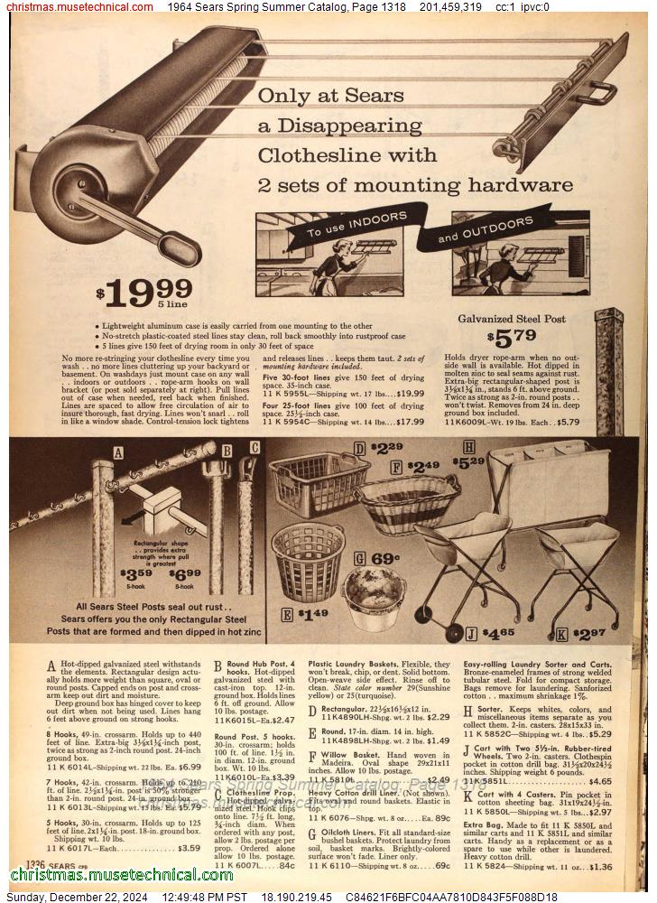 1964 Sears Spring Summer Catalog, Page 1318