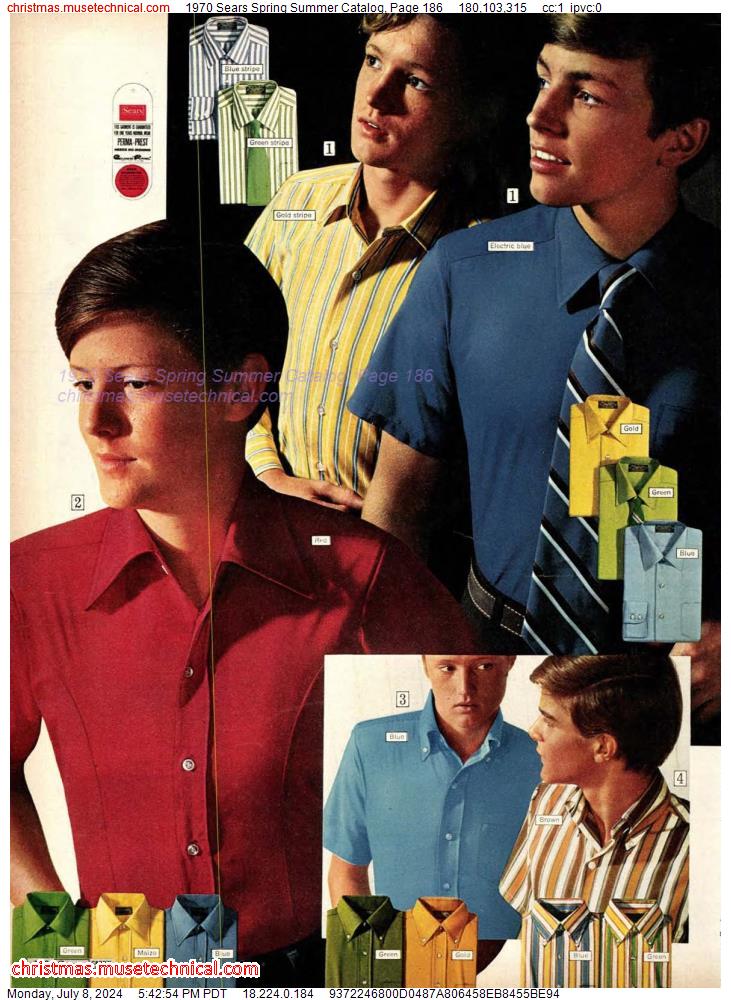 1970 Sears Spring Summer Catalog, Page 186