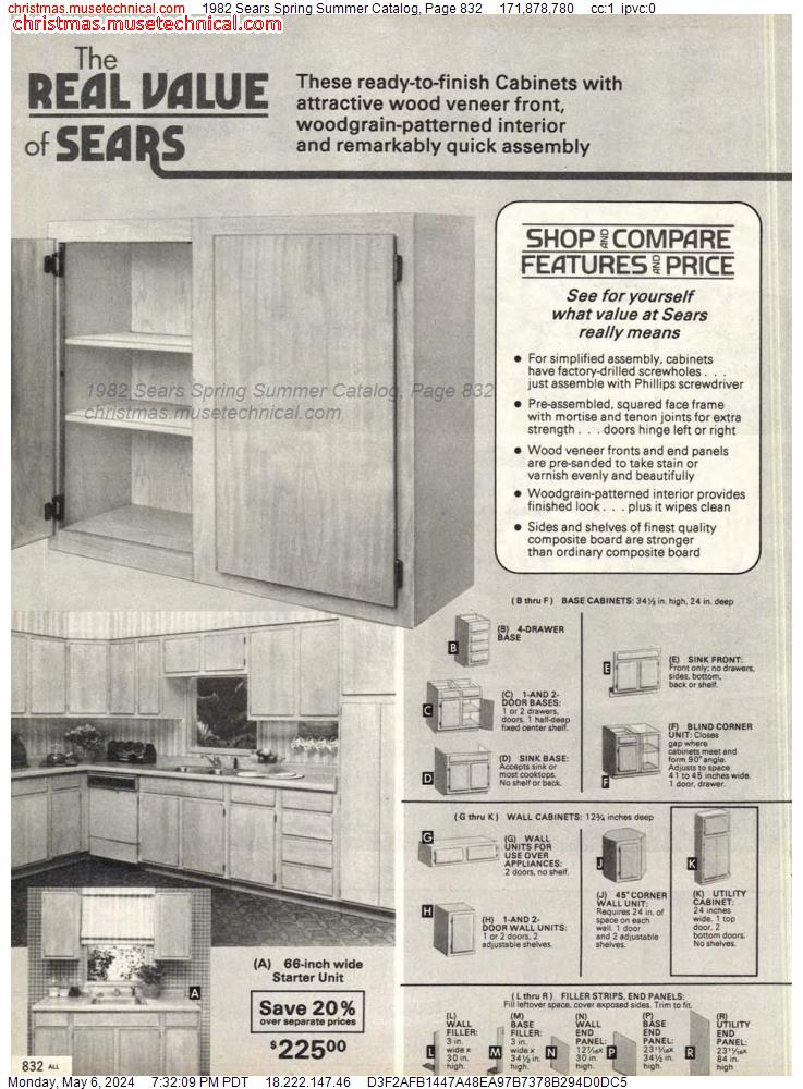 1982 Sears Spring Summer Catalog, Page 832