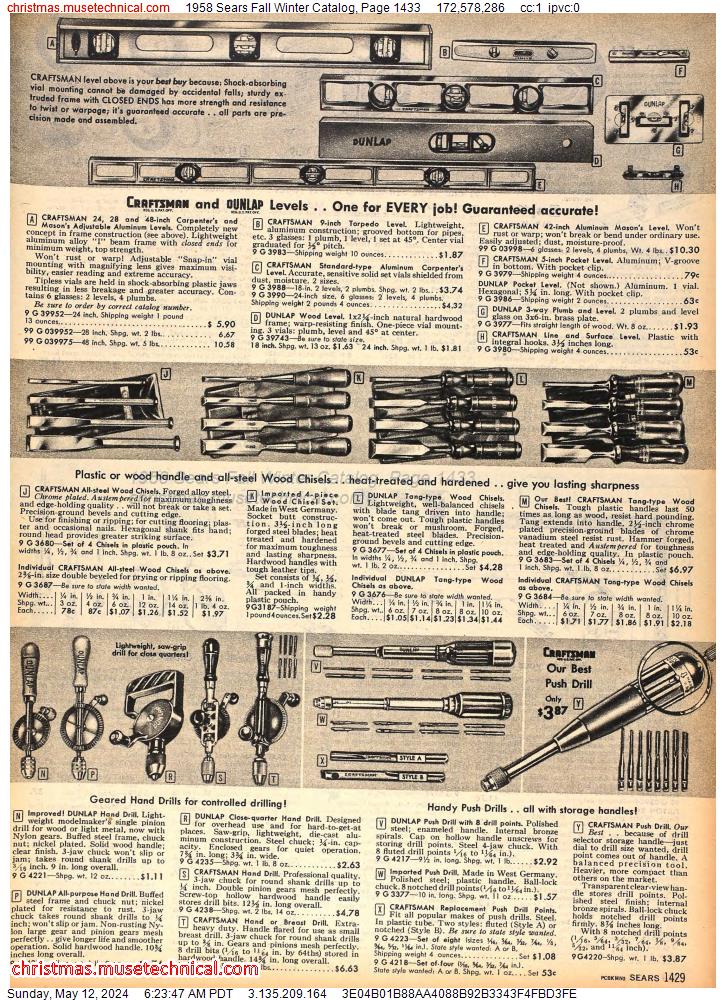 1958 Sears Fall Winter Catalog, Page 1433