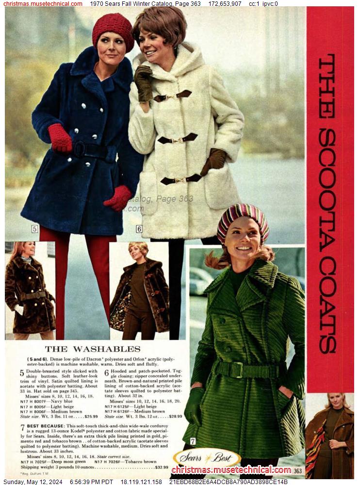 1970 Sears Fall Winter Catalog, Page 363