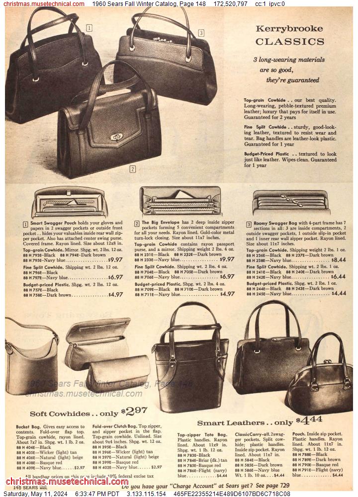 1960 Sears Fall Winter Catalog, Page 148