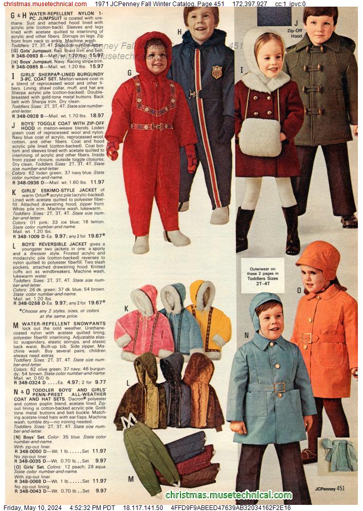 1971 JCPenney Fall Winter Catalog, Page 451