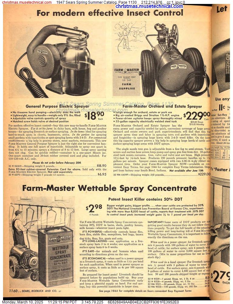 1947 Sears Spring Summer Catalog, Page 1130