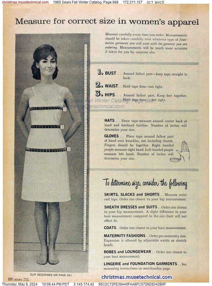 1965 Sears Fall Winter Catalog, Page 888