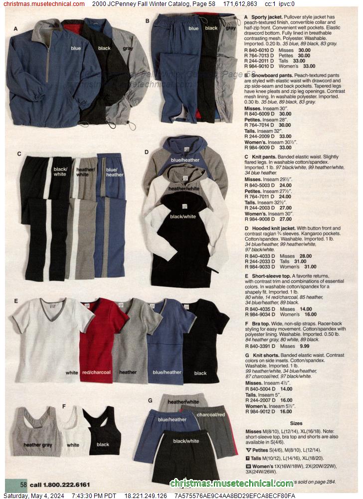 2000 JCPenney Fall Winter Catalog, Page 58