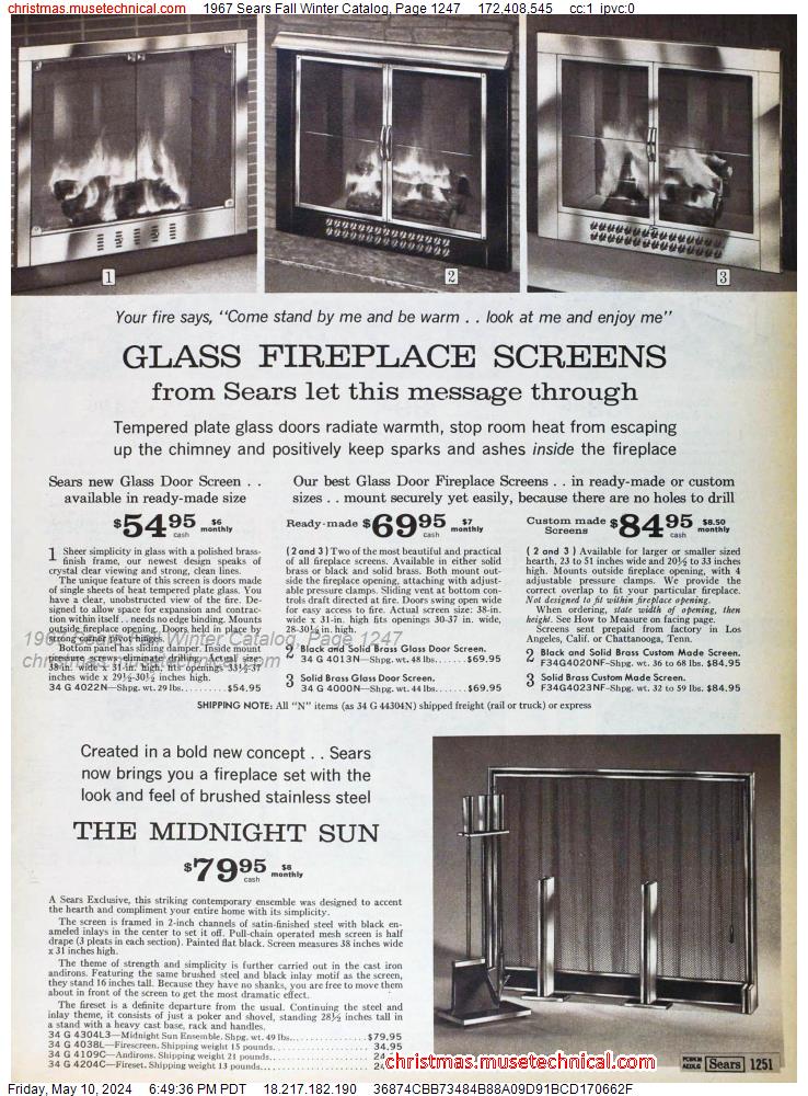 1967 Sears Fall Winter Catalog, Page 1247