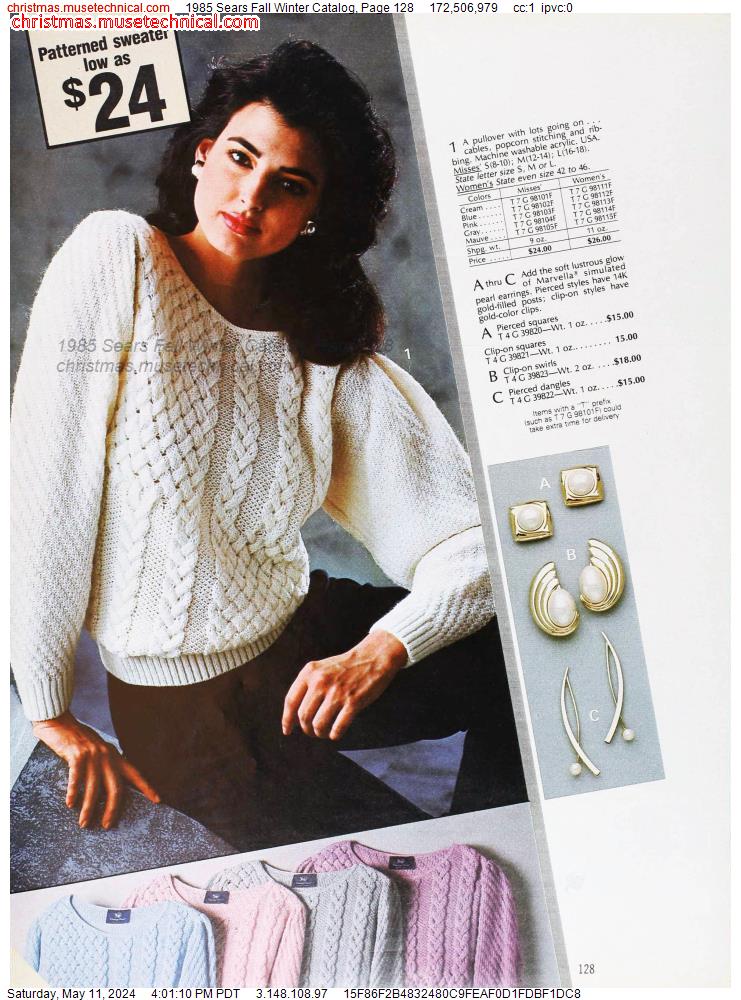 1985 Sears Fall Winter Catalog, Page 128