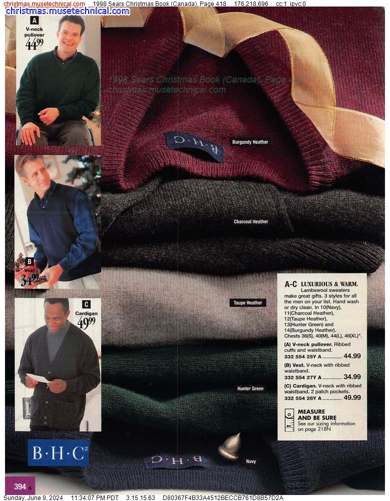 1998 Sears Christmas Book (Canada), Page 418