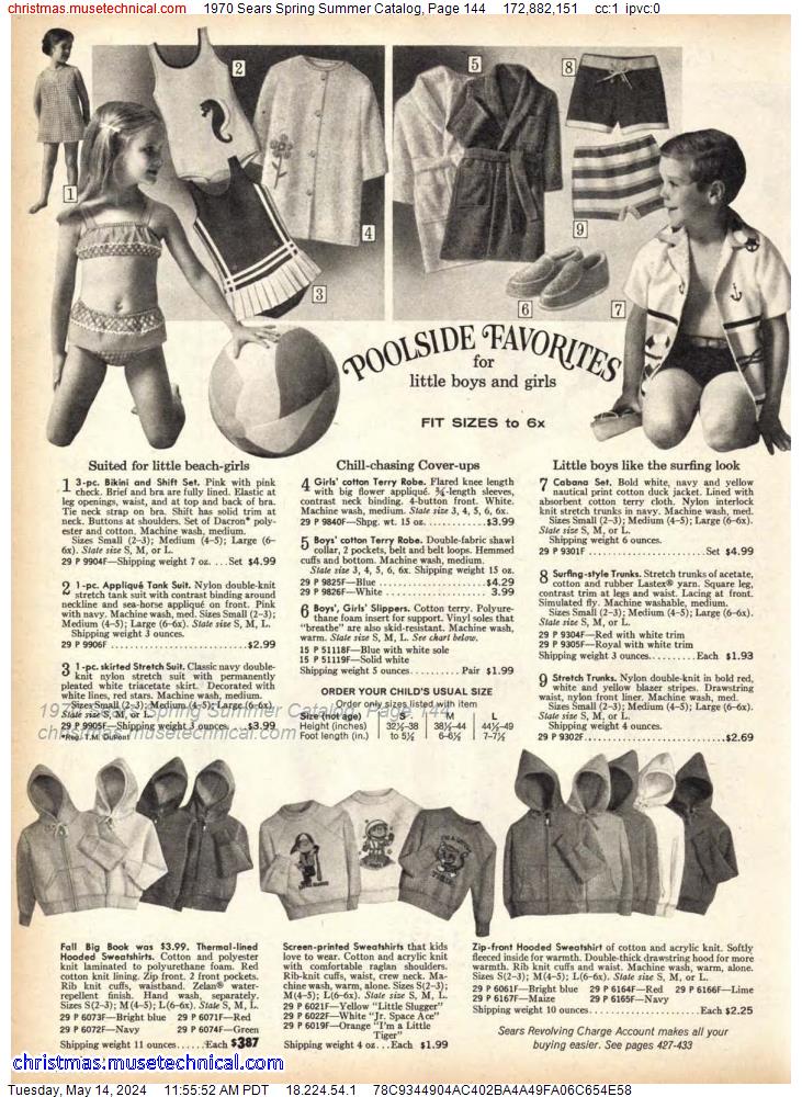 1970 Sears Spring Summer Catalog, Page 144