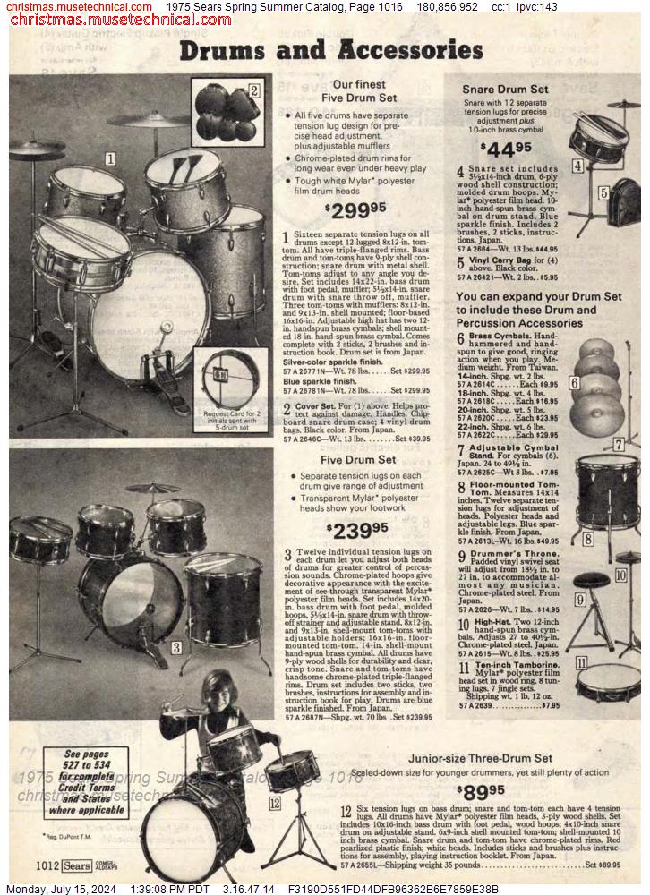 1975 Sears Spring Summer Catalog, Page 1016