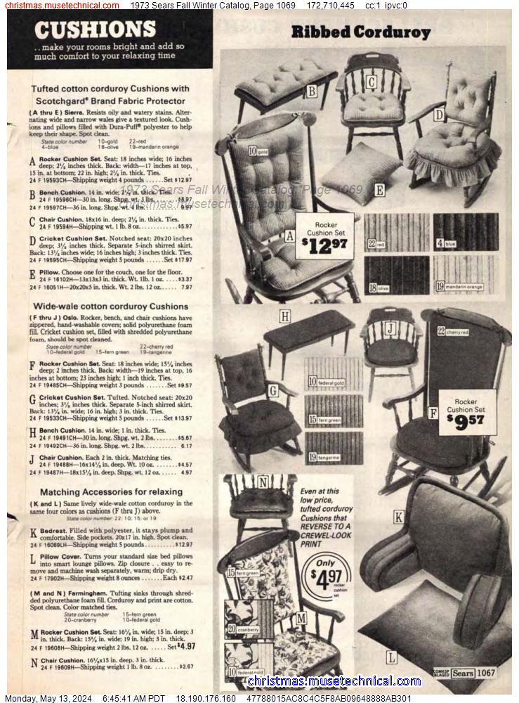 1973 Sears Fall Winter Catalog, Page 1069