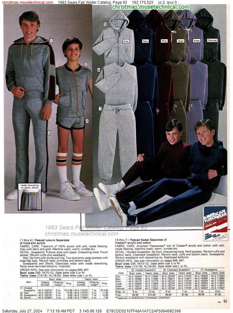 1983 Sears Fall Winter Catalog, Page 93