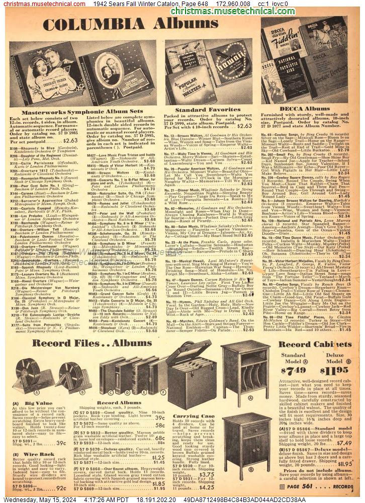 1942 Sears Fall Winter Catalog, Page 648