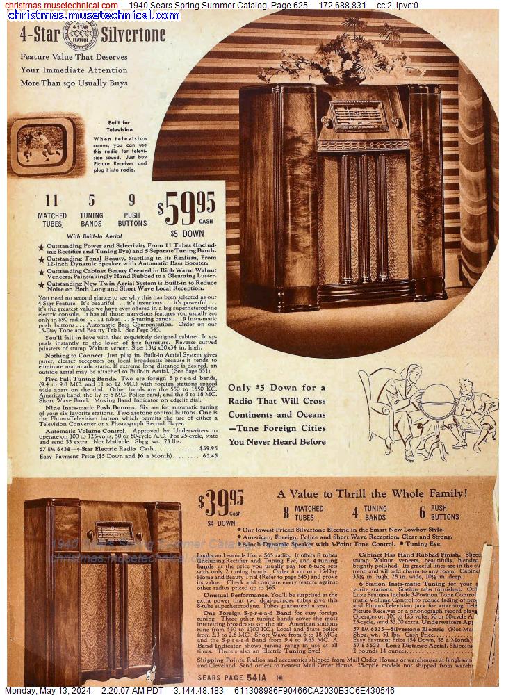 1940 Sears Spring Summer Catalog, Page 625
