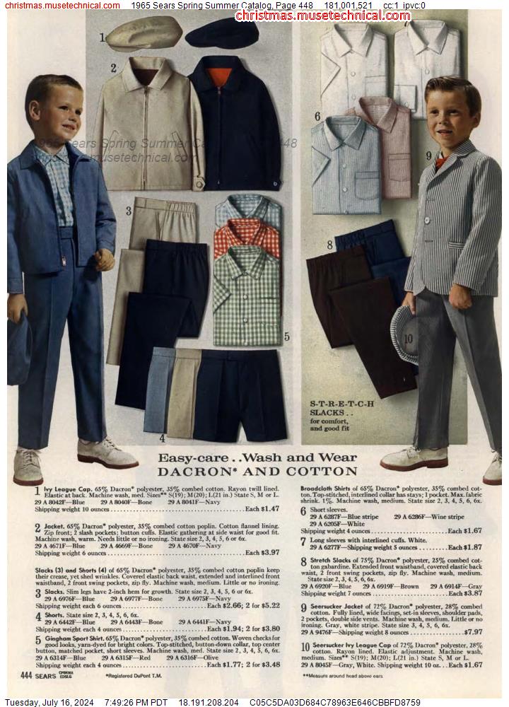 1965 Sears Spring Summer Catalog, Page 448