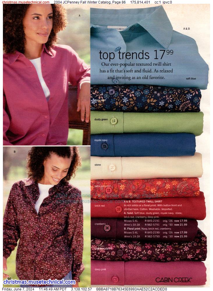 2004 JCPenney Fall Winter Catalog, Page 86