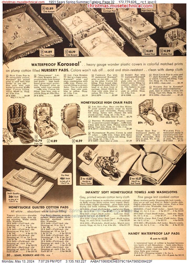 1951 Sears Spring Summer Catalog, Page 32