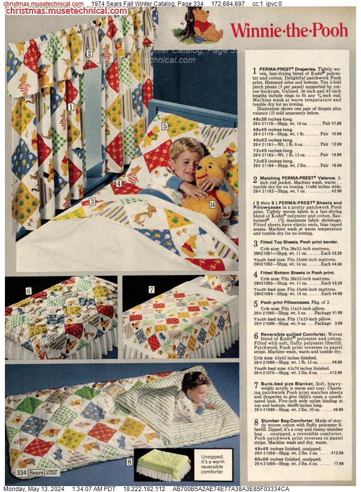 1974 Sears Fall Winter Catalog, Page 334