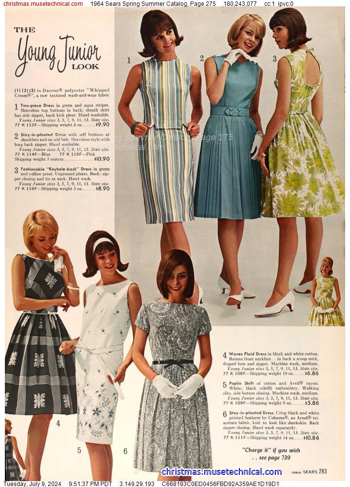 1964 Sears Spring Summer Catalog, Page 275