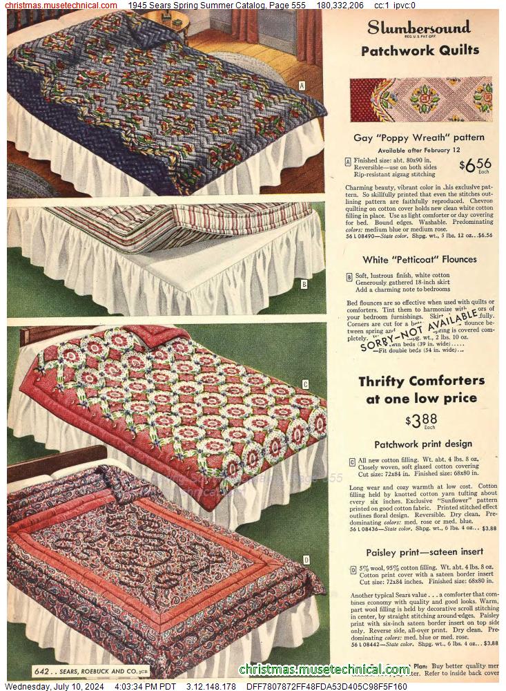 1945 Sears Spring Summer Catalog, Page 555