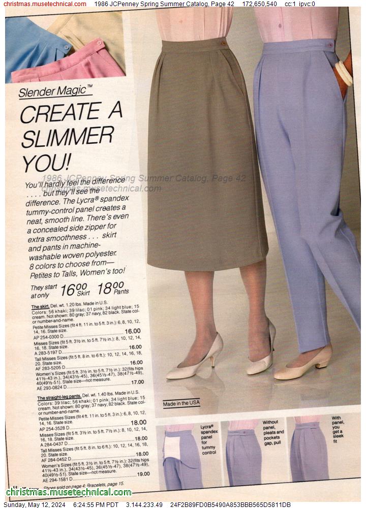 1986 JCPenney Spring Summer Catalog, Page 42