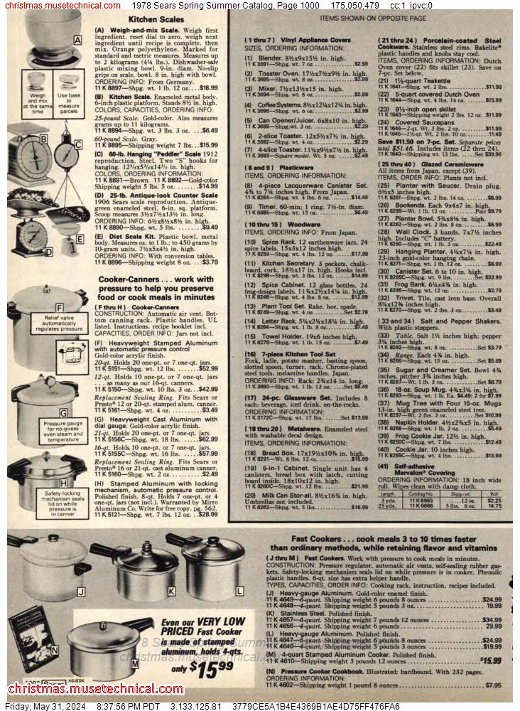 1978 Sears Spring Summer Catalog, Page 1000