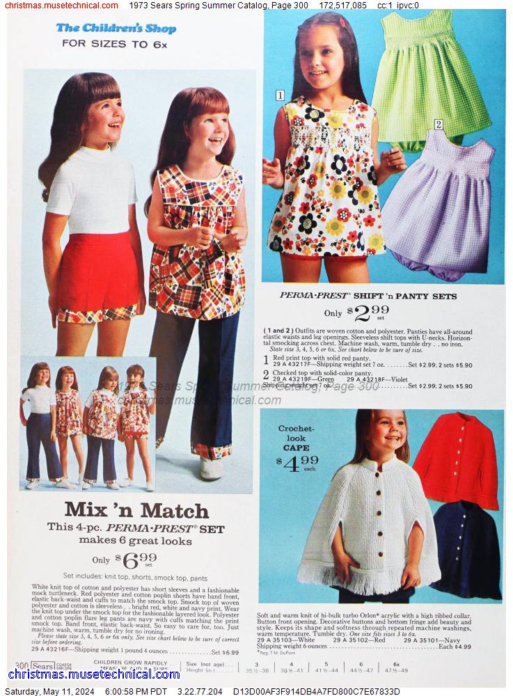 1973 Sears Spring Summer Catalog, Page 300