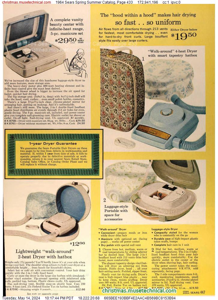 1964 Sears Spring Summer Catalog, Page 433