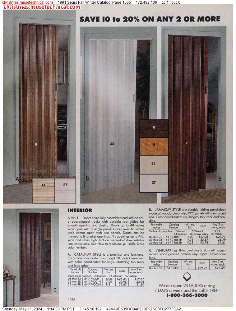 1991 Sears Fall Winter Catalog, Page 1065