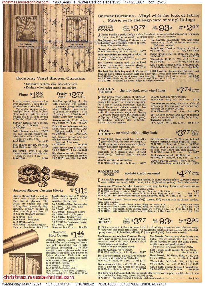 1963 Sears Fall Winter Catalog, Page 1535