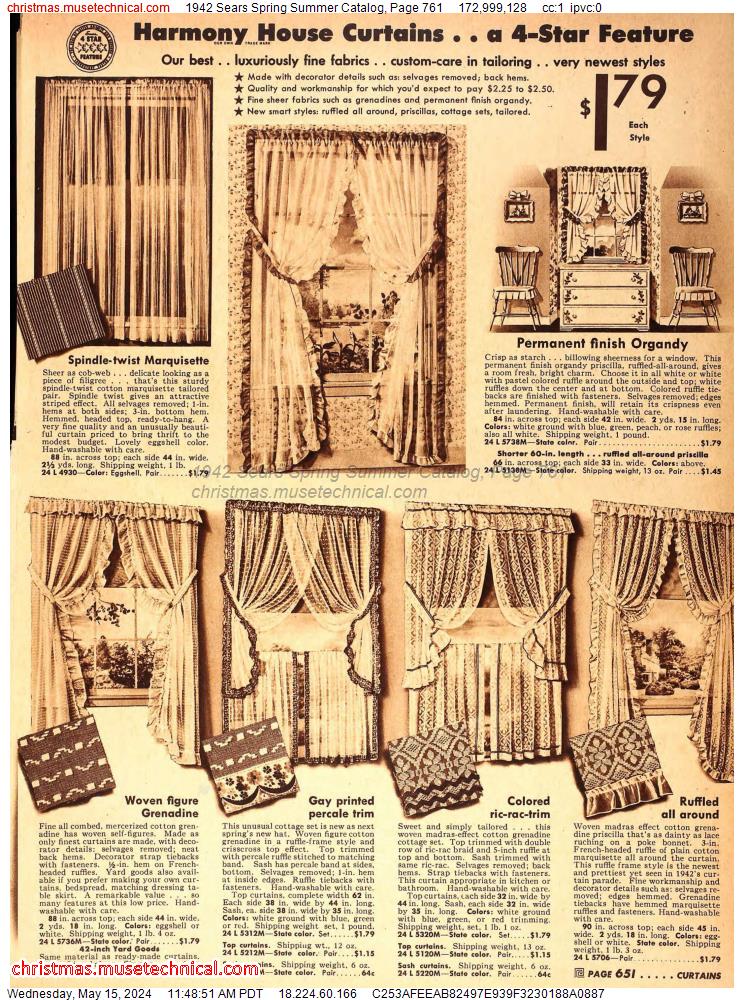 1942 Sears Spring Summer Catalog, Page 761