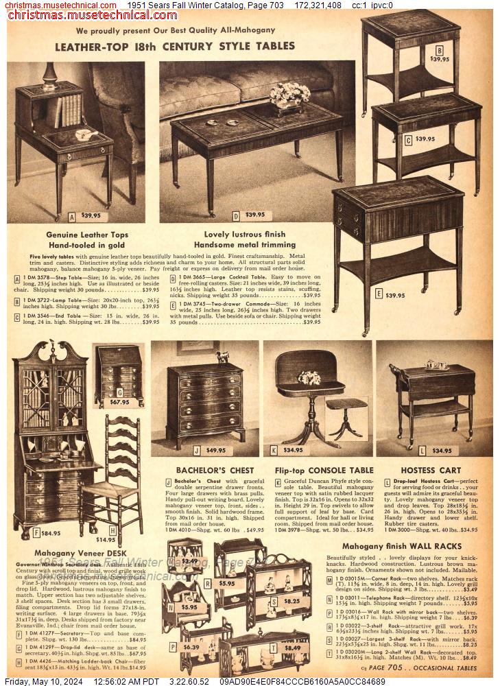 1951 Sears Fall Winter Catalog, Page 703