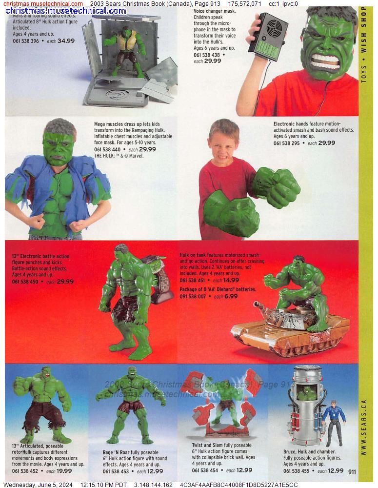 2003 Sears Christmas Book (Canada), Page 913