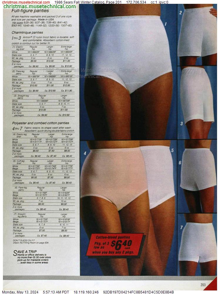 1986 Sears Fall Winter Catalog, Page 201