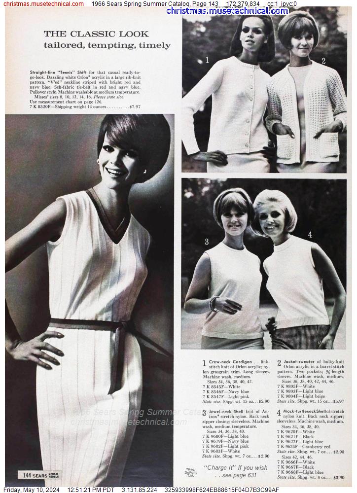 1966 Sears Spring Summer Catalog, Page 143