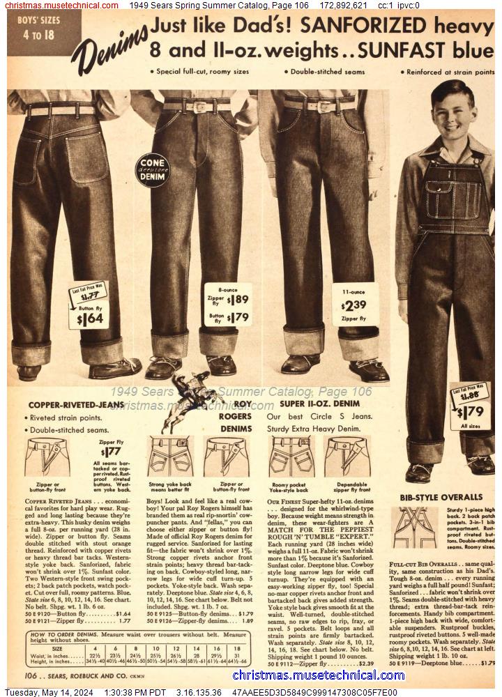 1949 Sears Spring Summer Catalog, Page 106