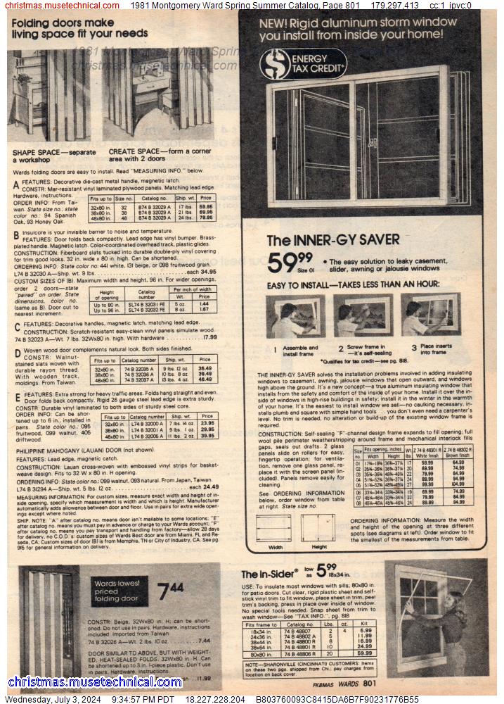 1981 Montgomery Ward Spring Summer Catalog, Page 801