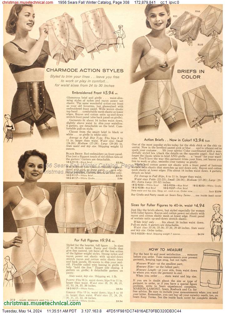 1956 Sears Fall Winter Catalog, Page 308