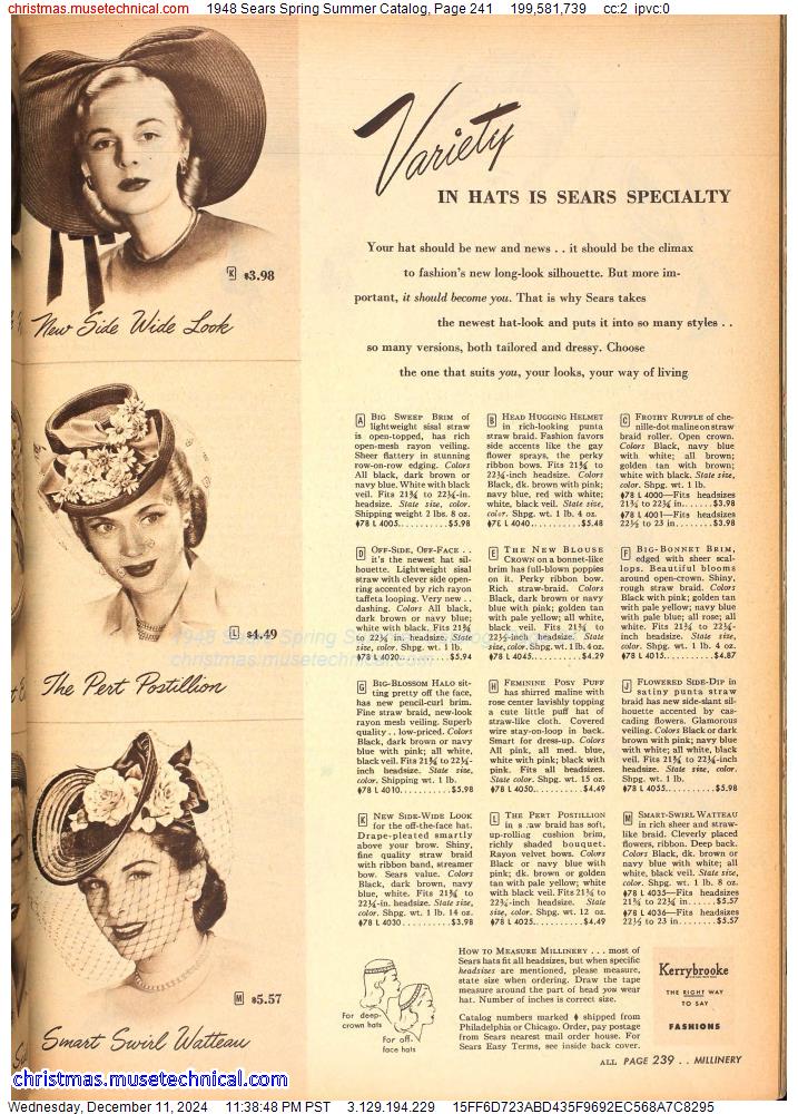 1948 Sears Spring Summer Catalog, Page 241