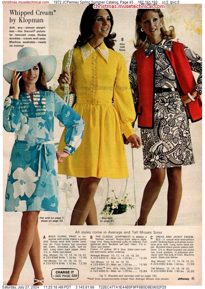 1972 JCPenney Spring Summer Catalog, Page 45