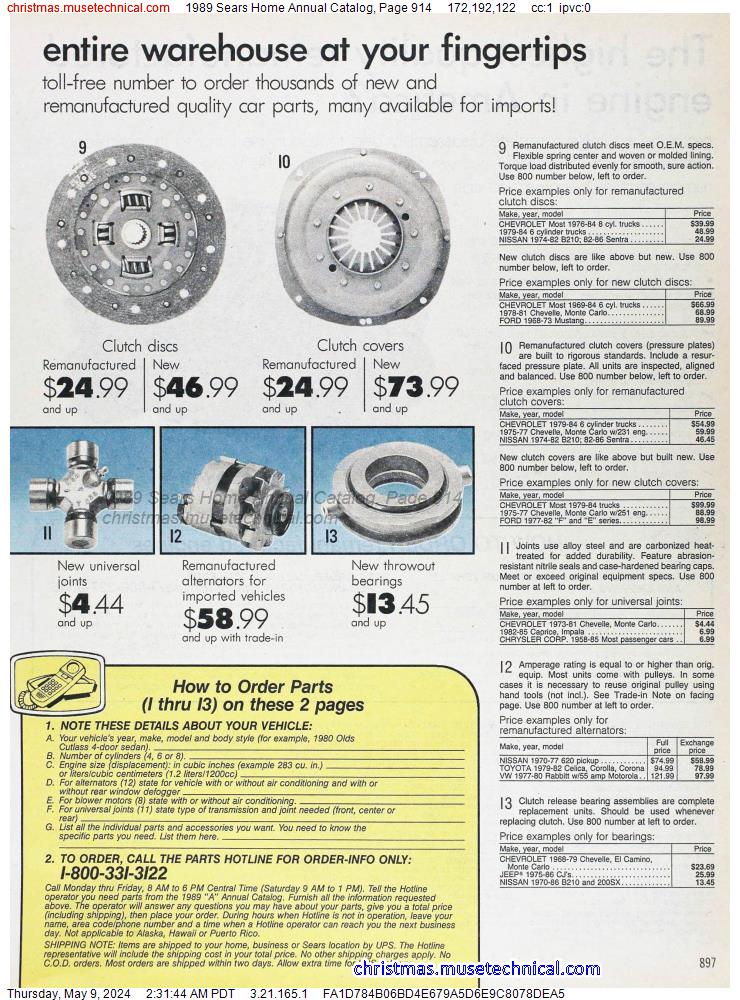 1989 Sears Home Annual Catalog, Page 914
