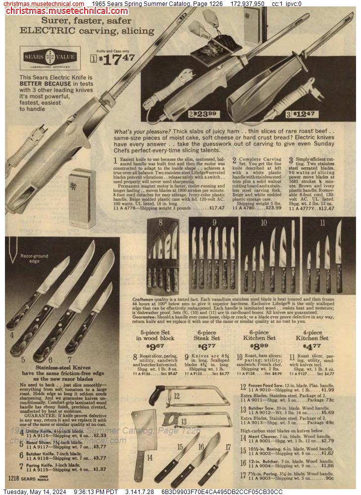 1965 Sears Spring Summer Catalog, Page 1226